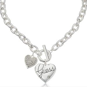Beautiful Guess toggle closure heart 16" inches choker necklace new